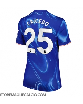 Chelsea Moises Caicedo #25 Maglia Gara Casa Repliche 2024-25 Donna
